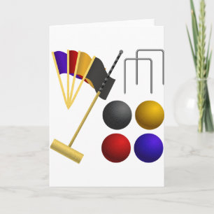 Tarjetas de felicitación determinadas del croquet