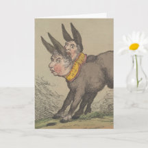 Tarjetas de felicitación dobladas de burros