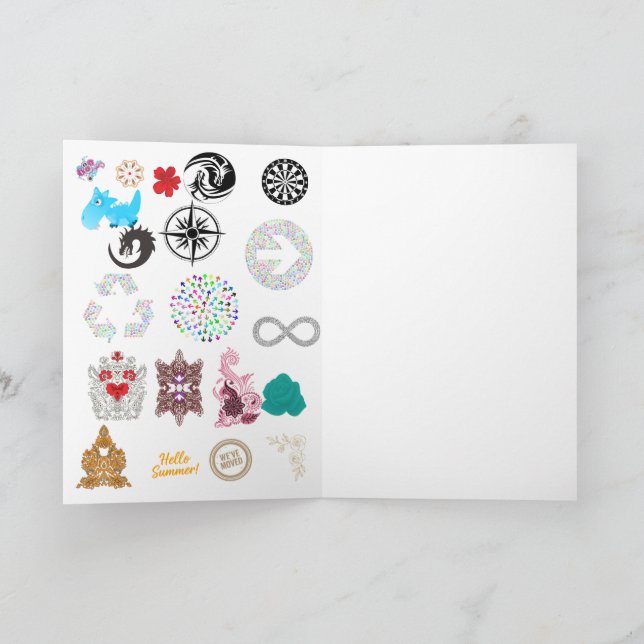 Tarjetas de Felicitación Dobleces | Ornamental Flo (Interior)