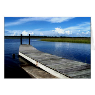 Tarjetas de felicitación Dock para la pesca