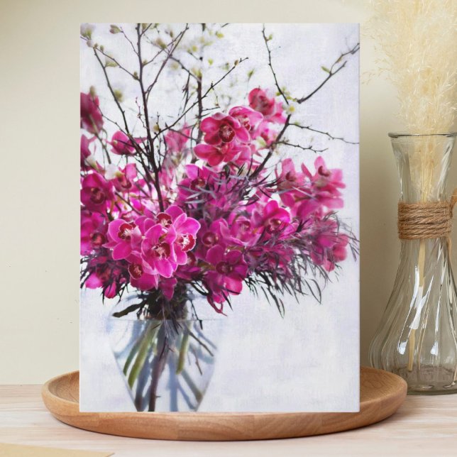 Tarjetas de felicitación en blanco con orquídeas t (Subido por el creador)