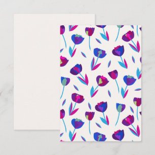 Tarjetas de felicitación en blanco de tulipanes ca