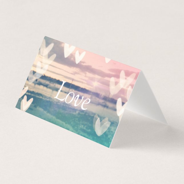 Tarjetas de felicitación en blanco "Love" (Anverso)