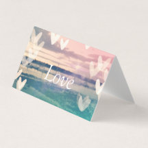 Tarjetas de felicitación en blanco "Love"