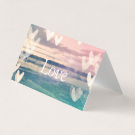 Tarjetas de felicitación en blanco "Love"
