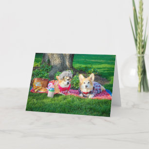 Tarjetas de felicitación en blanco para Corgis de 