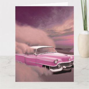 TARJETAS DE FELICITACIÓN EN BLANCO RETRO ROSA CADD