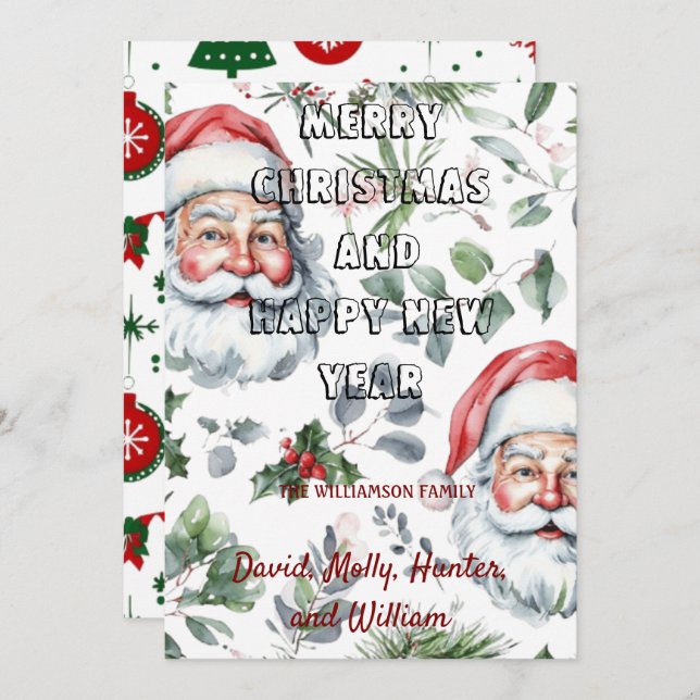 Tarjetas de felicitación Feliz Navidad tarjeta de  (Anverso / Reverso)