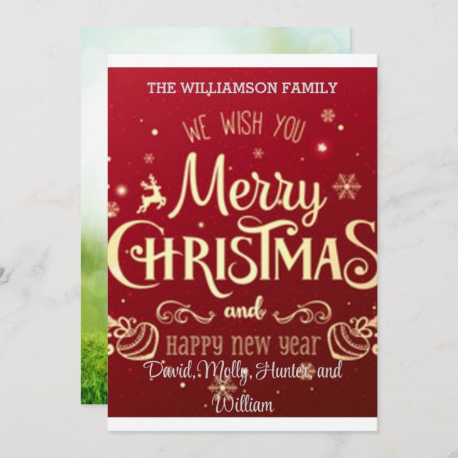 Tarjetas de felicitación Feliz Navidad Tarjeta de  (Anverso / Reverso)