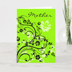 Tarjetas de felicitación floral madre