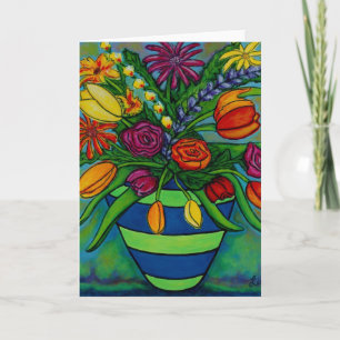 Tarjetas de felicitación florales enrrolladas
