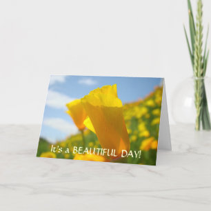 Tarjetas de felicitación FLORES DE AMAPOLA Día Her