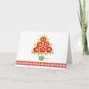 Tarjetas de felicitación Flower Christmas Tree