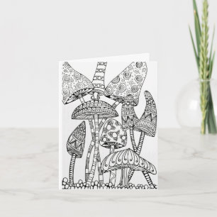 Tarjetas de felicitación - Garabatos de champiñone
