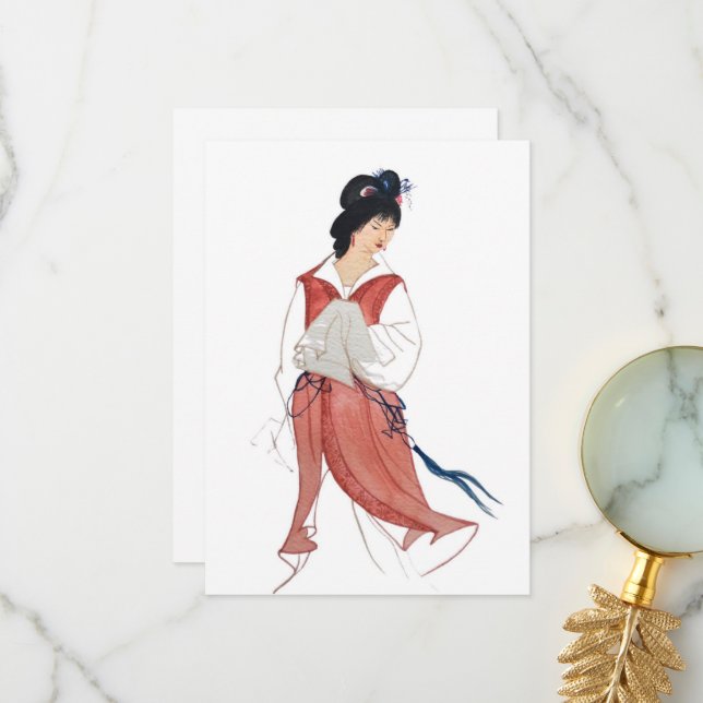 Tarjetas de felicitación Geisha japonesas (Anverso/Reverso In Situ)