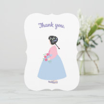 Tarjetas de felicitación Hanbok chica