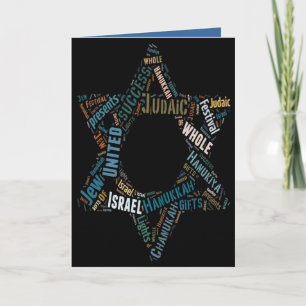 Tarjetas de felicitación Hanukah - Estrellas judía