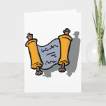 Tarjetas de felicitación Hanukkah Scroll<br><div class="desc">Para su celebración de hanukkah este diseño es perfecto. Es un pergamino de hanukkah. El diseño tiene el desplazamiento parcialmente abierto y se puede ver parte de la escritura en el desplazamiento. Es un aspecto muy eficaz. Este diseño de desplazamiento de hanukkah se ve genial en estas tarjetas de felicitación...</div>