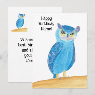 Tarjetas de felicitación Happy Birthday Cute Owl