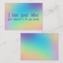 Tarjetas de felicitación "I love your Vibe"