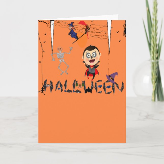 Tarjetas de felicitación/invitación de Halloween (Anverso)