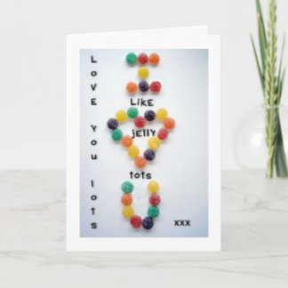 TARJETAS DE FELICITACIÓN JELLY TOTS LOVE YOU LOTS