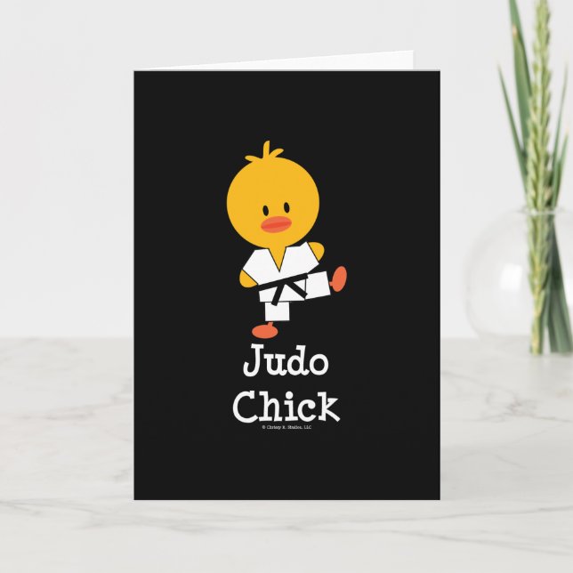 Tarjetas de felicitación Judo Chick (Anverso)