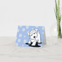Tarjetas de felicitación KiniArt White Schnauzer