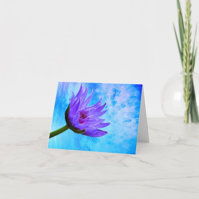 Tarjetas de felicitación Lirio Blank de Agua Azul  (Anverso)
