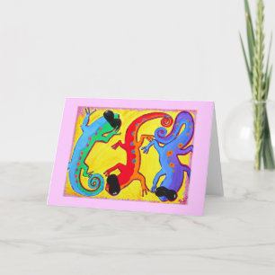 Tarjetas de felicitación - Lizarras de poroto en g