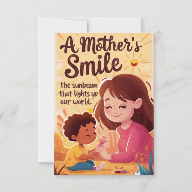 Tarjetas de felicitación "Mamá, eres mi brillo ete (Anverso)