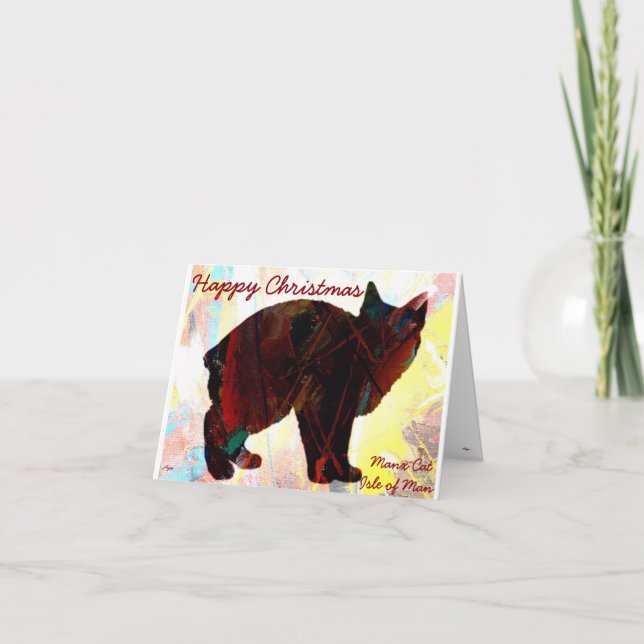 Tarjetas de felicitación Manx Cat (Anverso)