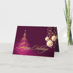 Tarjetas de felicitación navideña, árbol de Navida