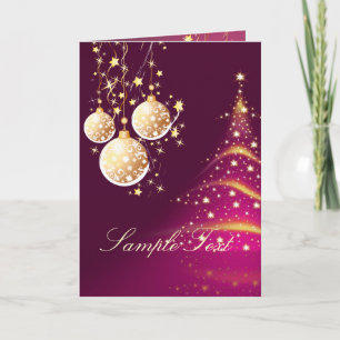 Tarjetas de felicitación navideña, árbol de Navida