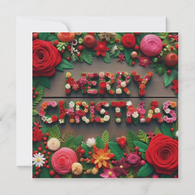 Tarjetas de felicitación navideña de Feliz (Anverso)