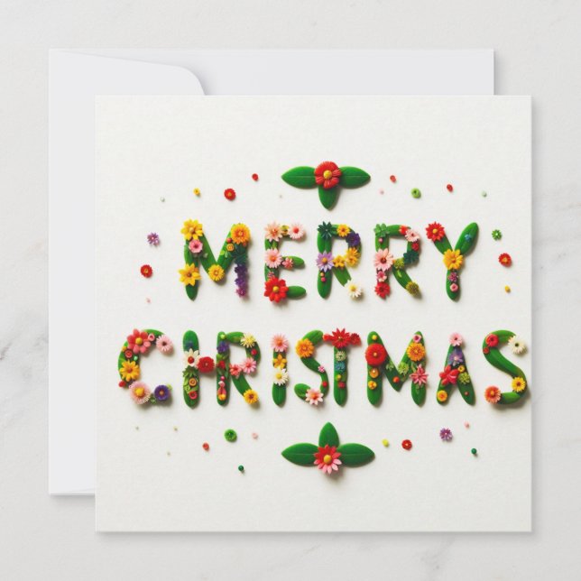 Tarjetas de felicitación navideña de Feliz (Anverso)