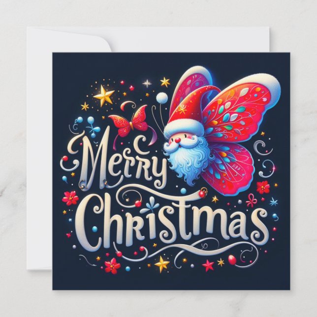 Tarjetas de felicitación navideña de Feliz (Anverso)