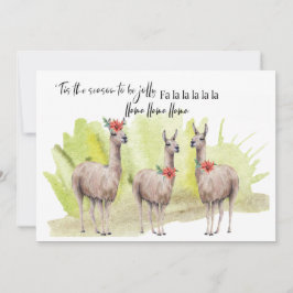 Tarjetas de Felicitación Navideñas de Llamas Diver