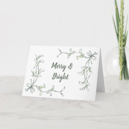 Tarjetas de Felicitación Navideñas Holly
