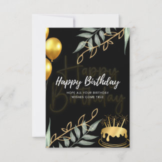 Tarjetas de felicitación negras elegantes