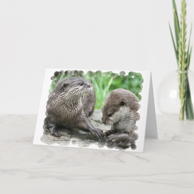 Tarjetas de felicitación Otter Habitat (Anverso)