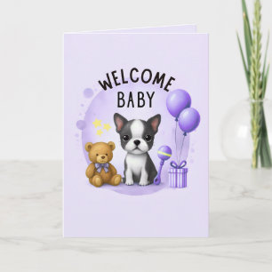 Tarjetas de Felicitación para Bebé Boston Terrier