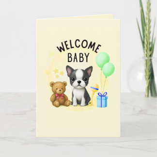 Tarjetas de Felicitación para Bebé Boston Terrier