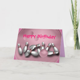 Tarjetas de felicitación para boliche personalizad