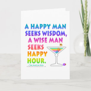 Tarjetas de felicitación para la hora feliz del ho