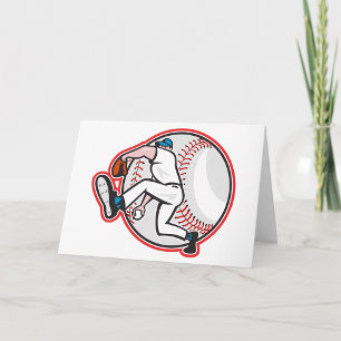 Tarjetas de felicitación para lanzador de béisbol