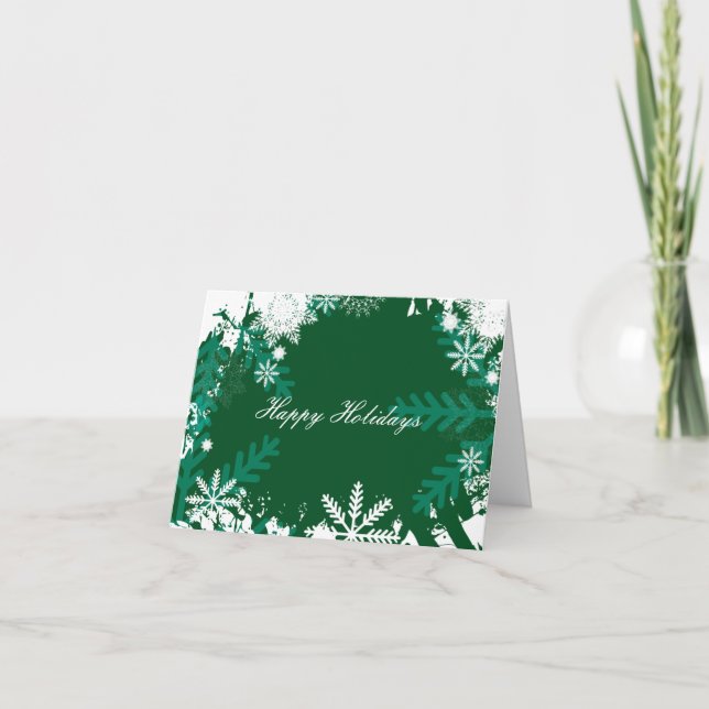Tarjetas de felicitación para Navidades de copo de (Anverso)