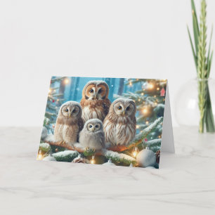 Tarjetas de felicitación para Navidades de Owls Wo