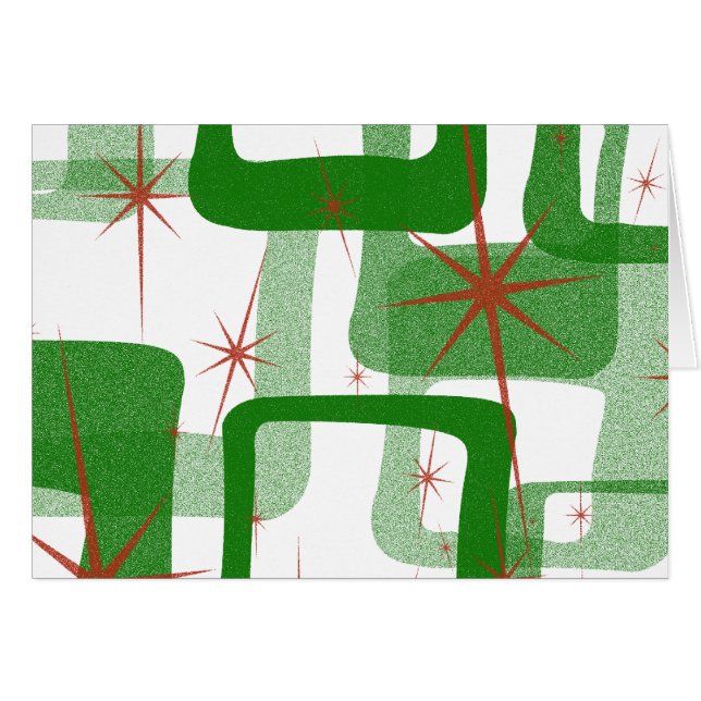 Tarjetas de felicitación para Navidades retro (Anverso (Horizontal))