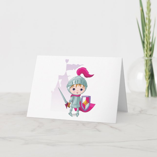 Tarjetas de felicitación para niños Knight (Anverso)